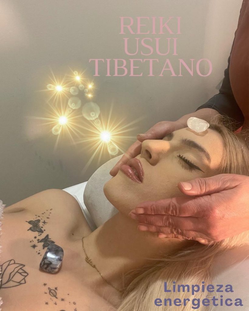 Sesión de Reiki tibetano con limpieza energética.