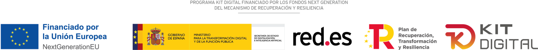 Logotipos de programas de financiación europea y nacional