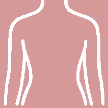 Contorno de una figura humana sin cabeza.
