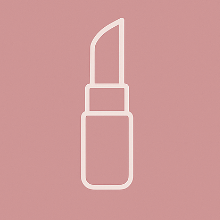 Icono de barra de labios en color rosa